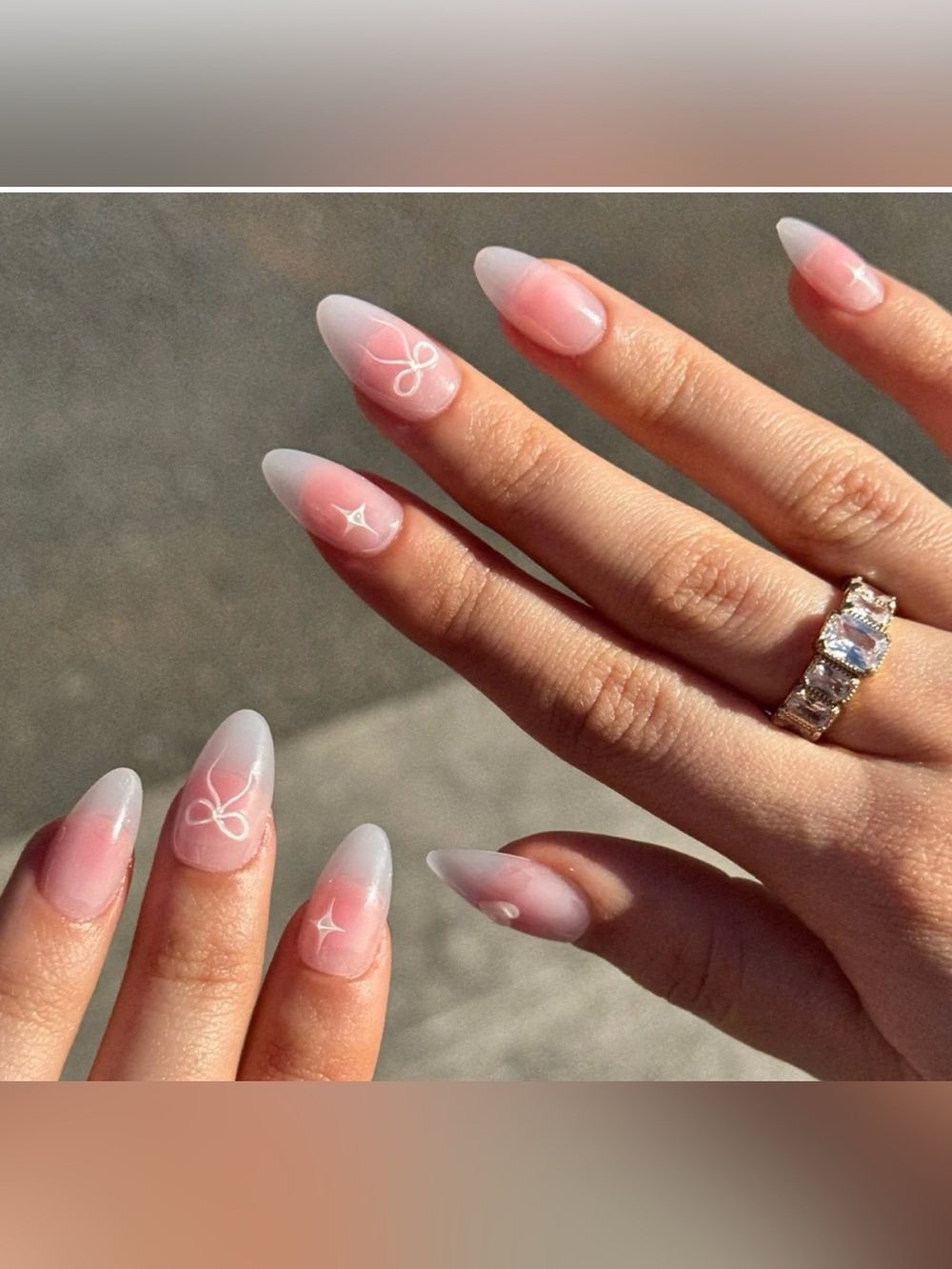 GLAMNETIC Short Almond Press-On Nails - Lovers Knot NIB - Picture 2 of 14